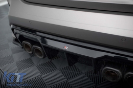 Maxton Design Diffusor geeignet für die hintere Stoßstange des BMW M4 G82 Coupe, G83 Cabriolet, M3 G80 Limousine, G81 Touring nach 2021 -oo--oo-, schwarze Lackierung-image-6236161