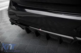 Maxton Design Diffusor geeignet für hintere M Stoßstange am BMW X3 F97 nach 2021 -oo--oo-, schwarze Lackierung-image-6236339