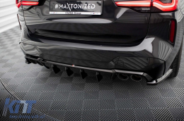 Maxton Design Diffusor geeignet für hintere M Stoßstange am BMW X3 F97 nach 2021 -oo--oo-, schwarze Lackierung-image-6236343