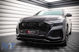 Maxton Design front bumper spoiler version 1 suitable for Audi RSQ8 MK1 after 2019, black gloss - ABSA6020565