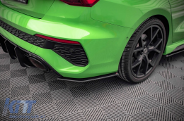 Maxton Design hátsó lökhárító oldalsó toldat Audi RS3 sedan (2020-tól) RS hátsó lökhárítóhoz, matt fekete-image-6235770