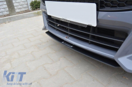 Maxton Design Racing Typ 3 Spoiler geeignet für die vordere ST Stoßstange am Ford Focus 2015-2018, matt schwarz-image-6236837