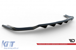Maxton Design rear spoiler suitable for A Design-Line bumper of Mercedes GLE SUV W167 2019-2023, after 2023, glossy black-image-6153557
