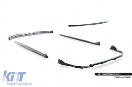 Maxton Design S-Line Typ 2 Spoiler-Kit geeignet für Seitenschweller, Front-, Heckstoßstange und Dach des Audi A6 S-Line Avant C9 nach 2025, schwarze Lackierung-image-6235685