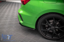 Maxton Design Seitenerweiterungen geeignet für die hintere RS-Stoßstange des Audi RS3 Sedan nach 2020, matt schwarz-image-6235771