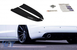 image-41-Maxton Design side additions suitable for standard rear bumper of Audi A8 D4 2009-2013, black lacquer