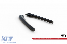 Maxton Design side additions suitable for diffuser on BMW X3 M F97 after 2021, black lacquer-image-6236347