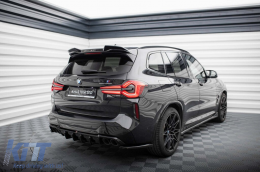 Maxton Design side additions suitable for diffuser on BMW X3 M F97 after 2021, black lacquer-image-6236348