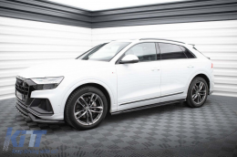 Maxton Design side skirt diffusers suitable for Audi SQ8, Q8 S-Line 2018-2023, gloss black-image-6235944