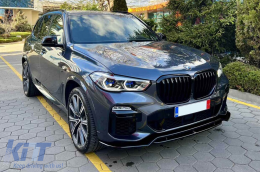 Maxton Design spoiler BMW X5 G05 2018- M Technik első lökhárítóhóz, fekete lakk-image-6144178