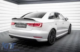 Maxton Design Spoiler geeignet für Audi A3 8V Limousine 2013-2016, schwarz lackiert-image-6140122