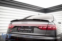 Maxton Design Spoiler geeignet für Audi A8, A8 S line 2017-2021, S8 D5 2019-2021, schwarz lackiert-image-6140506