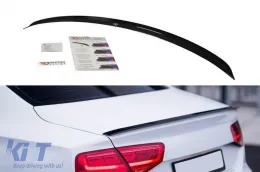 Maxton Design Spoiler geeignet für Audi A8 D4 Kofferraum 2009-2017, schwarz lackiert-image-6140216