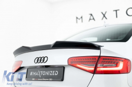 Maxton Design Spoiler geeignet für Audi S4 B8 Limousine 2012-2015, schwarze Lackierung-image-6235913
