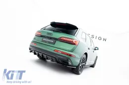 Maxton Design Spoiler geeignet für die hintere S-Line Stoßstange am Audi Q7 2019-2023, schwarz lackiert-image-6140282