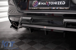 Maxton Design Spoiler geeignet für die hintere Stoßstange des BMW X6M F96 nach 2020, schwarze Lackierung-image-6236425