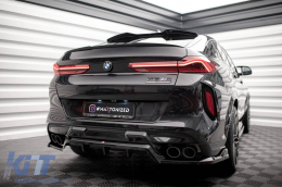 Maxton Design Spoiler geeignet für die hintere Stoßstange des BMW X6M F96 nach 2020, schwarze Lackierung-image-6236426