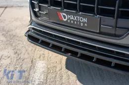 Maxton Design Spoiler geeignet für die S-Line Frontstoßstange am Audi Q8 nach 2018, Carbonfarbe-image-6140390