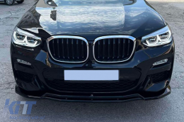 image-21-Maxton Design Spoiler geeignet für die vordere M Technik Stoßstange für BMW X3 G01 nach 2018, schwarze Lackierung