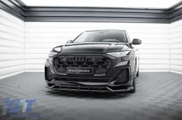 Maxton Design Spoiler geeignet für die Front-S-Line-Stoßstange am Audi SQ8, Q8 nach 2023, schwarz lackiert-image-6140315