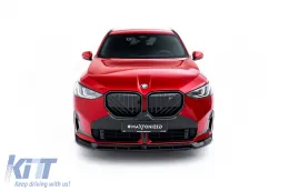 Maxton Design Spoiler geeignet für die Frontschürze des BMW X3 G45 mit M-Paket nach 2024, schwarz lackiert-image-6144105