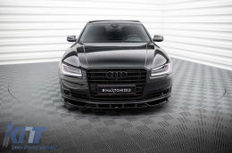 Maxton Design Spoiler geeignet für Frontstoßstange des Audi A8 D4 2013-2017, schwarz lackiert-image-6140225