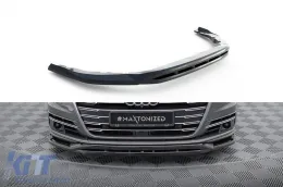 image-19-Maxton Design Spoiler geeignet für Frontstoßstange des Audi A8 D5 2017-2021, schwarz lackiert