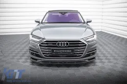 Maxton Design Spoiler geeignet für Frontstoßstange des Audi A8 D5 2017-2021, schwarz lackiert-image-6140250