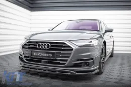 Maxton Design Spoiler geeignet für Frontstoßstange des Audi A8 D5 2017-2021, schwarz lackiert-image-6140251