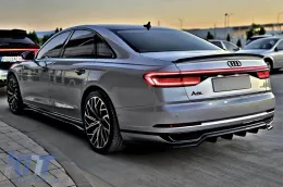 Maxton Design Spoiler geeignet für Heckstoßstange des Audi A8 D5 2017-2021, schwarz lackiert-image-6140261