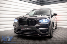 Maxton Design Spoiler geeignet für Frontstoßstange des BMW X3 G01 2017-2021, schwarz glänzend-image-6144017