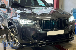 Maxton Design Spoiler geeignet für Frontstoßstange des BMW X3 mit M-Paket G01 nach 2021, schwarz lackiert-image-6144030