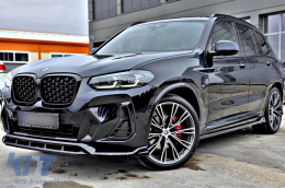 Maxton Design Spoiler geeignet für Frontstoßstange des BMW X3 mit M-Paket G01 nach 2021, schwarz lackiert-image-6144033