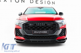 Maxton Design Spoiler geeignet für Frontstoßstange von Audi RSQ8 nach 2023, schwarze Lackierung-image-6235863