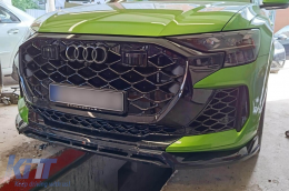 Maxton Design Spoiler geeignet für Frontstoßstange von Audi RSQ8 nach 2023, schwarze Lackierung-image-6235866