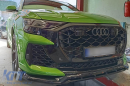 Maxton Design Spoiler geeignet für Frontstoßstange von Audi RSQ8 nach 2023, schwarze Lackierung-image-6235868
