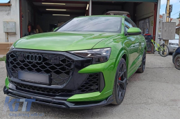 Maxton Design Spoiler geeignet für Frontstoßstange von Audi RSQ8 nach 2023, schwarze Lackierung-image-6235870
