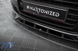 Maxton Design Spoiler-Kit geeignet für Front-, Heckstoßstange und Kofferraum des Audi A8 D4 2013-2017, Langversion-image-6235732