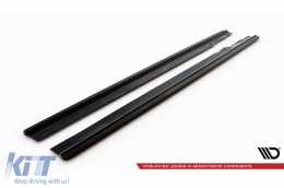 Maxton Design spoiler kit suitable for front, rear bumper, and trunk of Audi A8 D4 2013-2017, long wheelbase-image-6235723