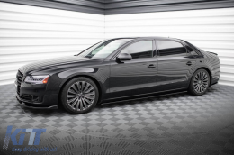 Maxton Design spoiler kit suitable for front, rear bumper, and trunk of Audi A8 D4 2013-2017, long wheelbase-image-6235729