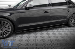 Maxton Design spoiler kit suitable for front, rear bumper, and trunk of Audi A8 D4 2013-2017, long wheelbase-image-6235733