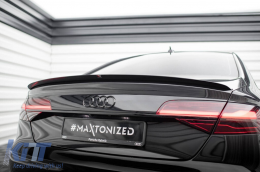Maxton Design spoiler kit suitable for front, rear bumper, and trunk of Audi A8 D4 2013-2017, long wheelbase-image-6235739