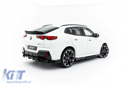 Maxton Design spoiler kit suitable for side skirts, front, rear bumper, and trunk for BMW X2 U10 with M package after 2023 in black lacquer-image-6236291