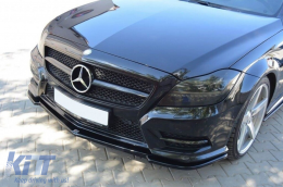 Maxton Design spoiler suitable for front A Design bumper on Mercedes CLS C218 2011-2014, black lacquer - ABMESX6010852
