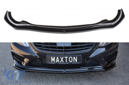 Maxton Design spoiler suitable for front A Design bumper on Mercedes S-Class W222 2013-2017, black lacquer - ABMESX6010903