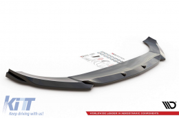 Maxton Design spoiler suitable for front A Design, A Design-Line bumper on Mercedes GLE Coupe C167, SUV W167 2019-2023, black lacquer-image-6153515