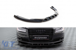 Maxton Design spoiler suitable for front bumper of Audi A8 D4 2013-2017, black lacquer