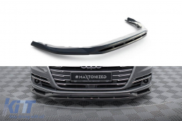 image-44-Maxton Design spoiler suitable for front bumper of Audi A8 D5 2017-2021, black lacquer