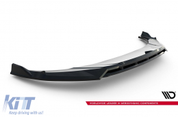 Maxton Design spoiler suitable for front bumper of Audi RSQ8 after 2023, black lacquer