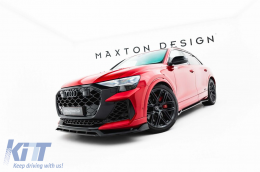 Maxton Design spoiler suitable for front bumper of Audi RSQ8 after 2023, black lacquer-image-6235864